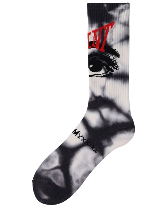Saint Michael: Eyes tie dye socks - Black - men_1 | Luisa Via Roma