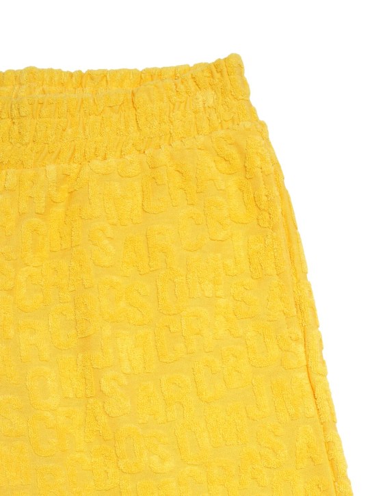 Marc Jacobs: Shorts in spugna di misto cotone - Giallo - kids-girls_1 | Luisa Via Roma