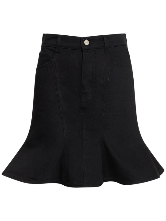 Marc Jacobs: Fluted denim mini skirt - Black - women_0 | Luisa Via Roma