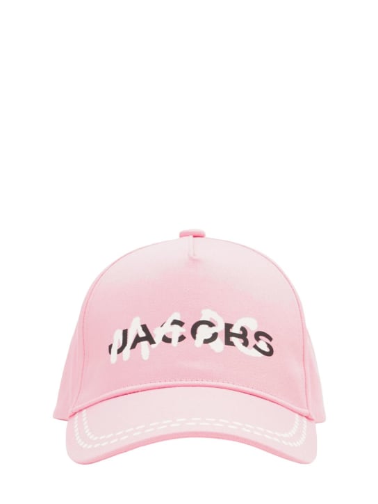 Marc Jacobs: Gorra de baseball de algodón - Rosa - kids-girls_0 | Luisa Via Roma