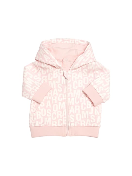 Marc Jacobs: Cotton t-shirt, hoodie & sweatpants - Pink - kids-girls_1 | Luisa Via Roma