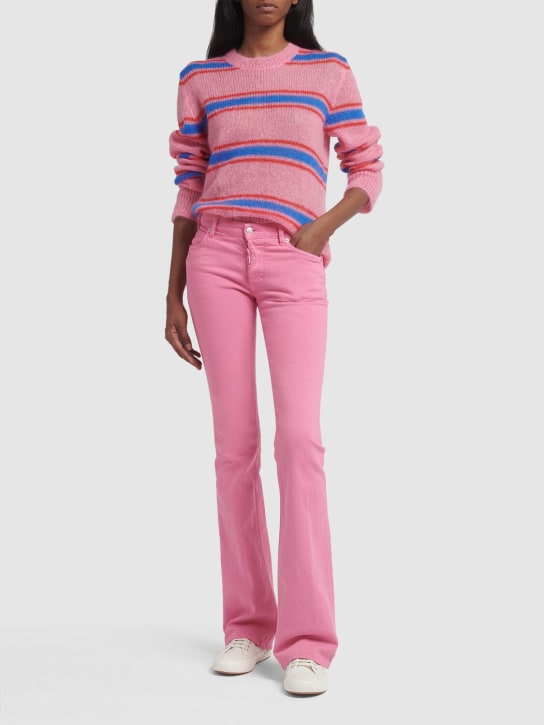 Dsquared2: Denim mid-rise flared jeans - Pink - women_1 | Luisa Via Roma