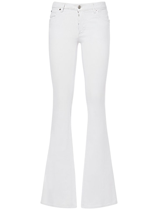 Dsquared2: Kürzere, ausgestellte Jeans aus Denim - Weiß - women_0 | Luisa Via Roma