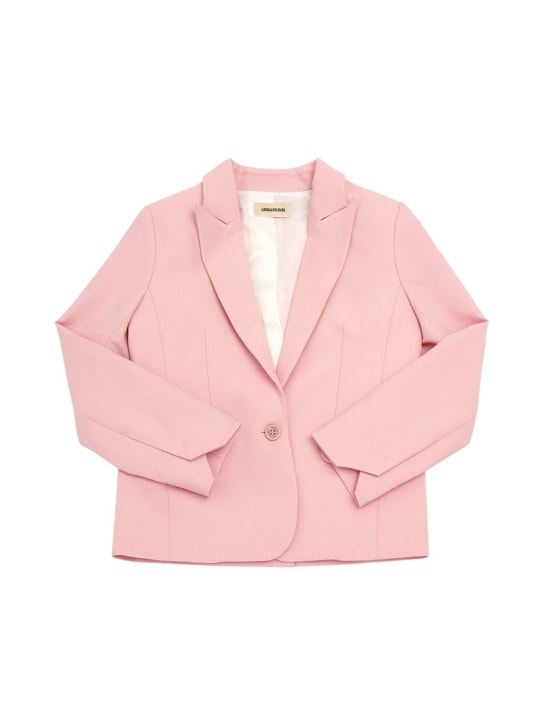 Zadig&Voltaire: Embellished twill jacket - Pink - kids-girls_1 | Luisa Via Roma