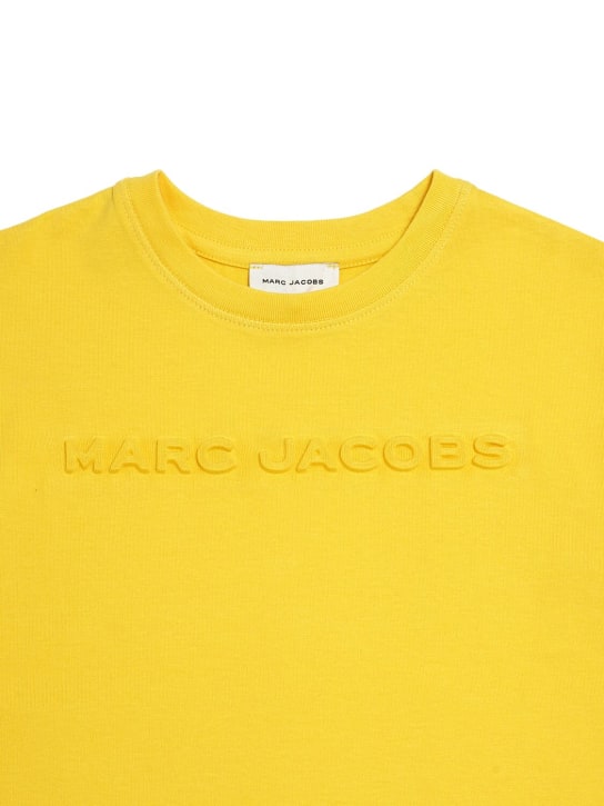 Marc Jacobs: T-shirt in jersey di cotone organico - Giallo - kids-girls_1 | Luisa Via Roma