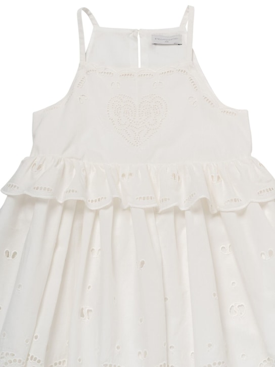 Stella Mccartney Kids: Woven cotton voile dress - Ivory - kids-girls_1 | Luisa Via Roma