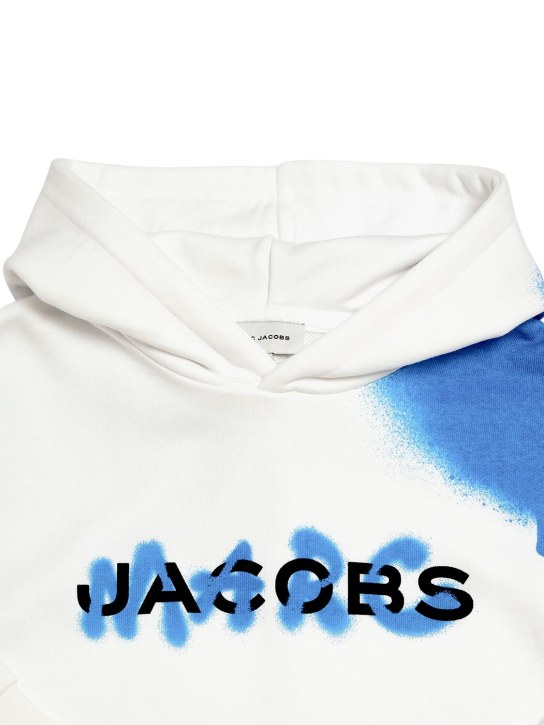 Marc Jacobs: Cotton blend hoodie - White - kids-boys_1 | Luisa Via Roma