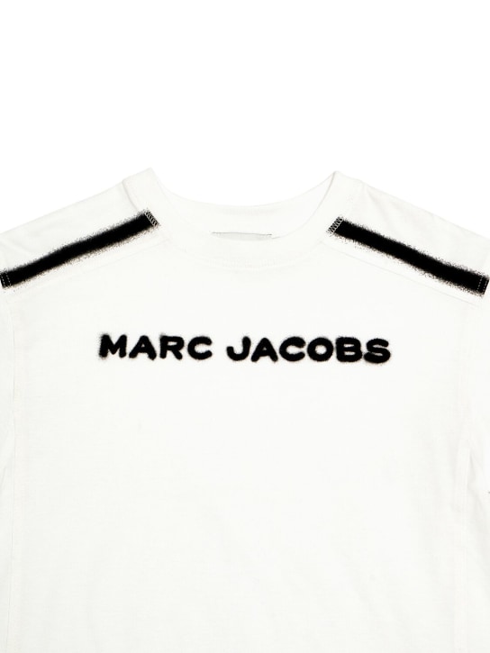 Marc Jacobs: 오가닉 코튼 저지 티셔츠 - 화이트 - kids-girls_1 | Luisa Via Roma