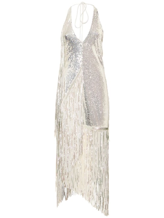 Rotate: Vestido corto de lentejuelas - Blanco Brillant - women_0 | Luisa Via Roma