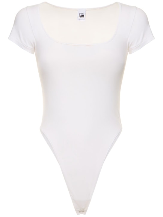 RE/DONE: RE/DONE & Pam jersey s/s bodysuit - White - women_0 | Luisa Via Roma