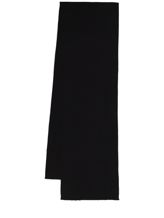 Annagreta: Niki罗纹羊绒围巾 - 黑色 - women_0 | Luisa Via Roma