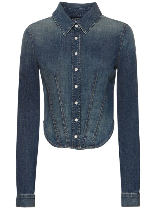 RE/DONE: RE/DONE & Pam fitted denim shirt - Blue - women_0 | Luisa Via Roma
