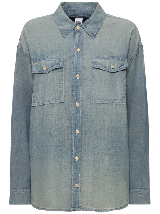RE/DONE: RE/DONE & Pam oversize chambray shirt - Blue - women_0 | Luisa Via Roma