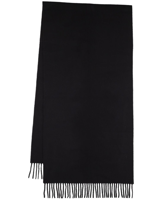 Toteme: Classic wool scarf - Black - women_0 | Luisa Via Roma