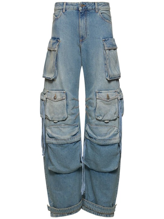 The Attico: LVR Exclusive Jeans cargo anchos - Azul - women_0 | Luisa Via Roma