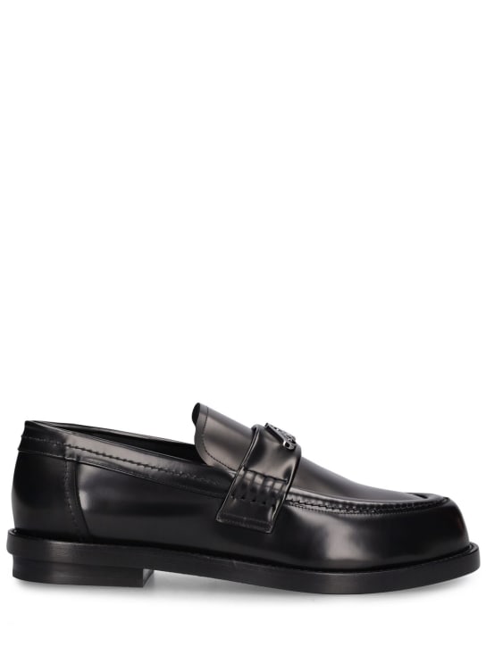 Alexander McQueen: Seal leather loafers - Black - men_0 | Luisa Via Roma