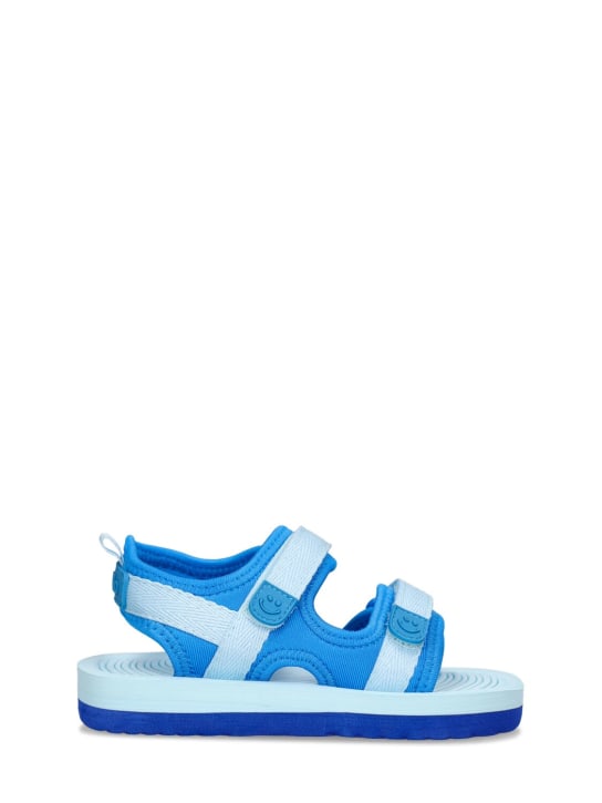 Molo: Logo sandals - Blue - kids-boys_0 | Luisa Via Roma