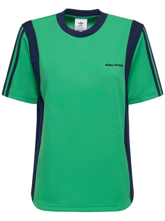 adidas Originals: Wales Bonner tech football t-shirt - Vivid Green - women_0 | Luisa Via Roma