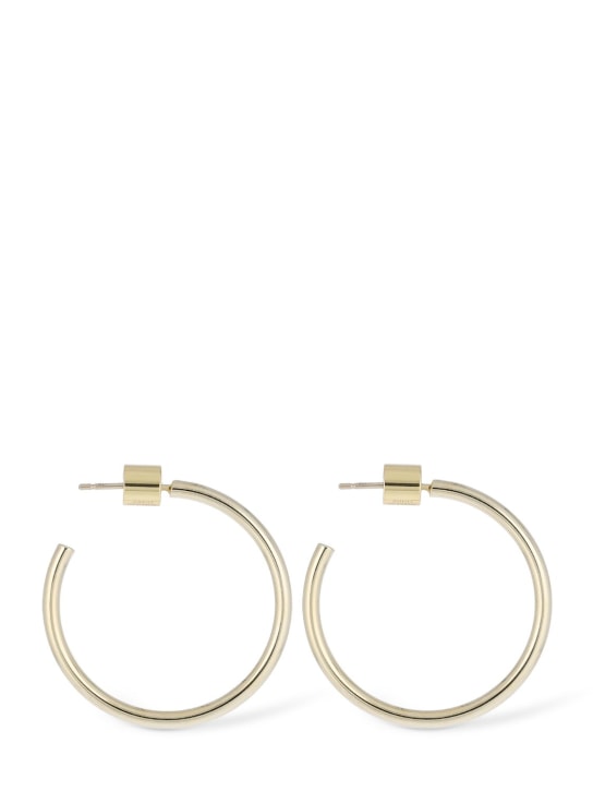 Jennifer Fisher: Thread mini hoop earrings - Gold - women_0 | Luisa Via Roma