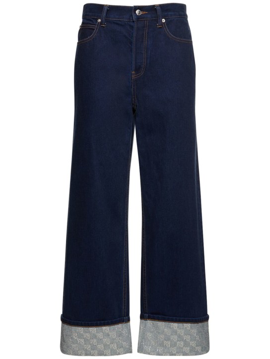 Alexander Wang: Jeans rectos con decoraciones - Azul - women_0 | Luisa Via Roma