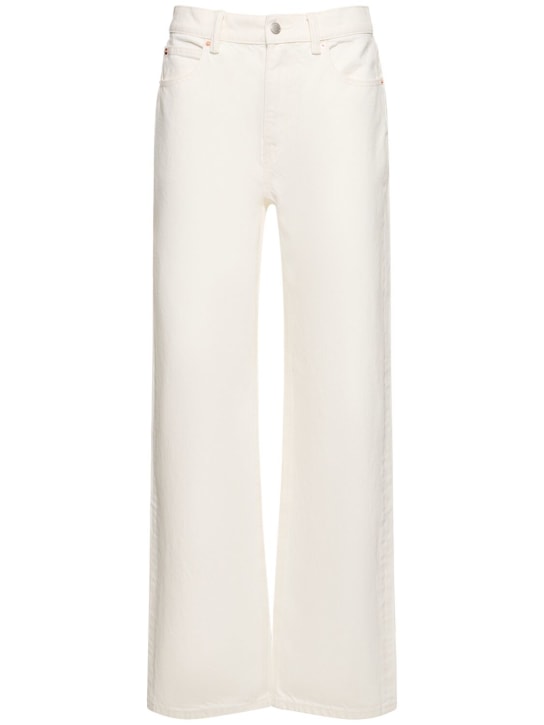 Alexander Wang: Pantalones rectos de talle medio - Blanco - women_0 | Luisa Via Roma