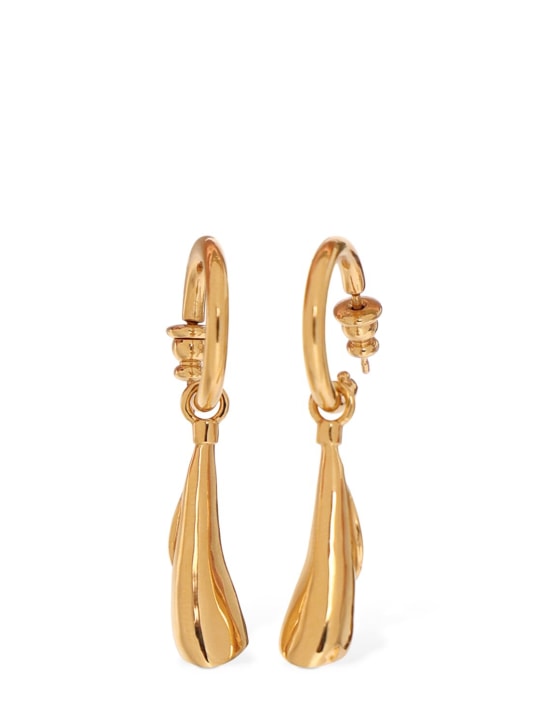Chloé: Blooma pendant earrings - Bright Gold - women_0 | Luisa Via Roma