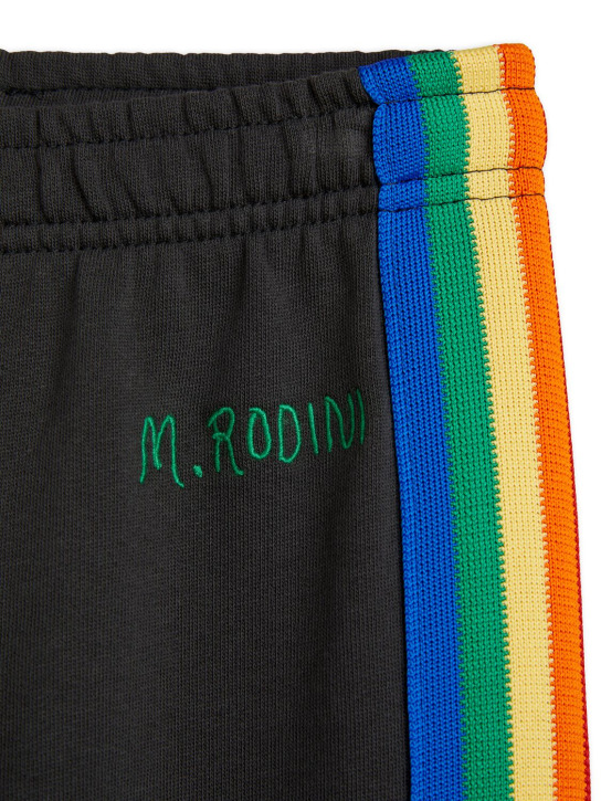Mini Rodini: Pantalones de algodón orgánico - Negro - kids-girls_1 | Luisa Via Roma