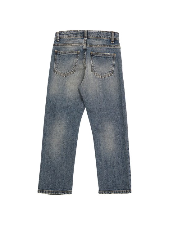 Golden Goose: Jeans de denim de algodón - Azul Medio - kids-boys_1 | Luisa Via Roma