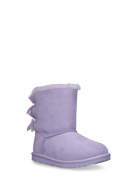 Ugg: Bailey Bow II shearling boots - Purple - kids-girls_1 | Luisa Via Roma