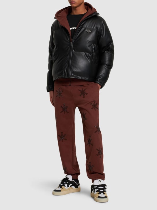 Unknown: Faux leather puffer jacket - Black - men_1 | Luisa Via Roma