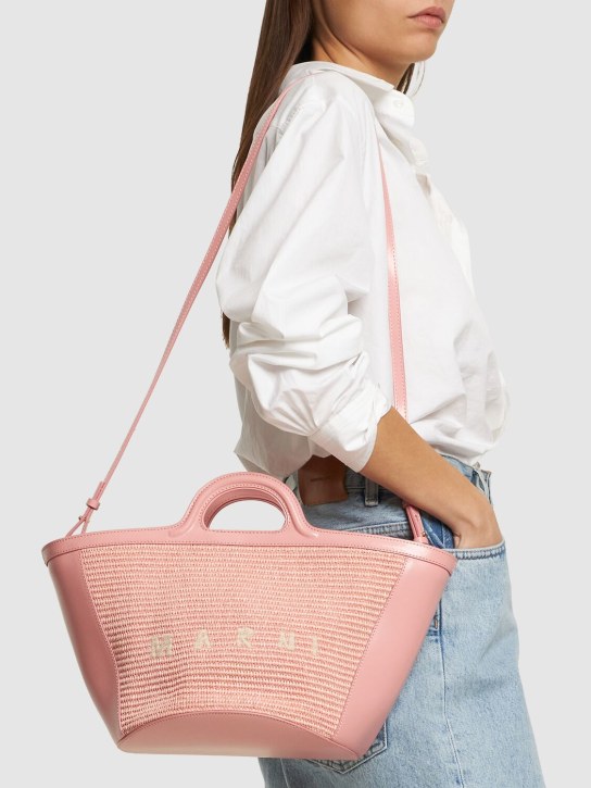 Marni: Small Tropicalia Summer top handle bag - Light Pink - women_1 | Luisa Via Roma