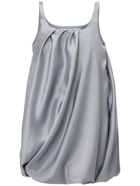 JW Anderson: Twisted satin mini dress - Silver - women_0 | Luisa Via Roma