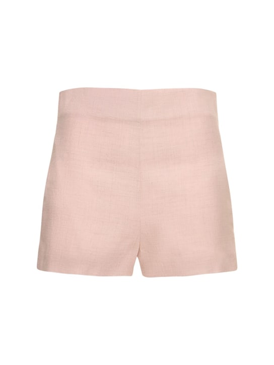Philosophy Di Lorenzo Serafini: Linen blend high rise shorts - Pink - women_0 | Luisa Via Roma