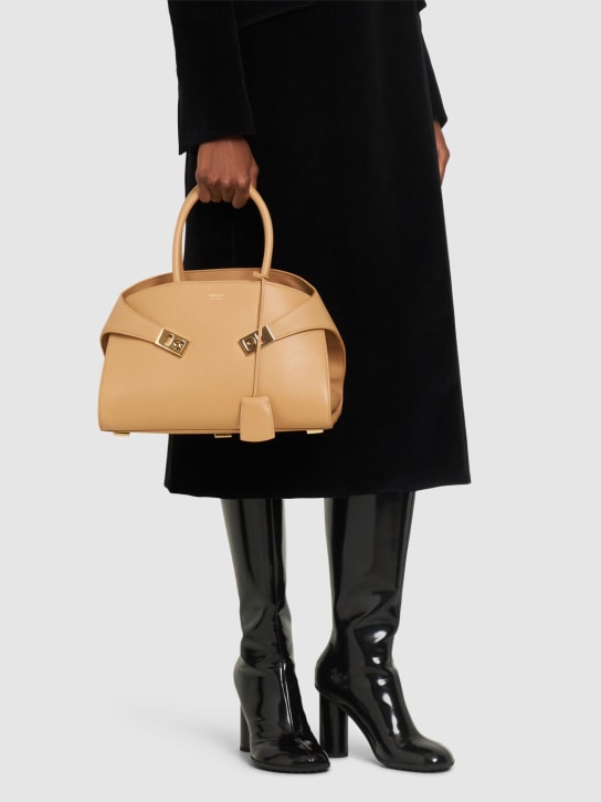 Ferragamo: Small Hug leather tote bag - women_1 | Luisa Via Roma