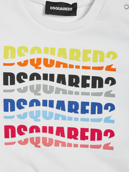 Dsquared2: Sweatshirt aus Baumwolle mit Logodruck - Weiß - kids-boys_1 | Luisa Via Roma