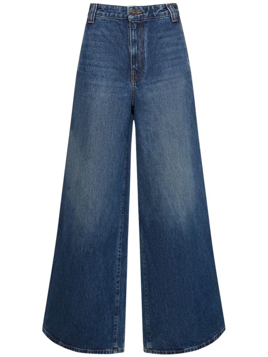 Khaite: Jacob low rise wide jeans - Blue - women_0 | Luisa Via Roma