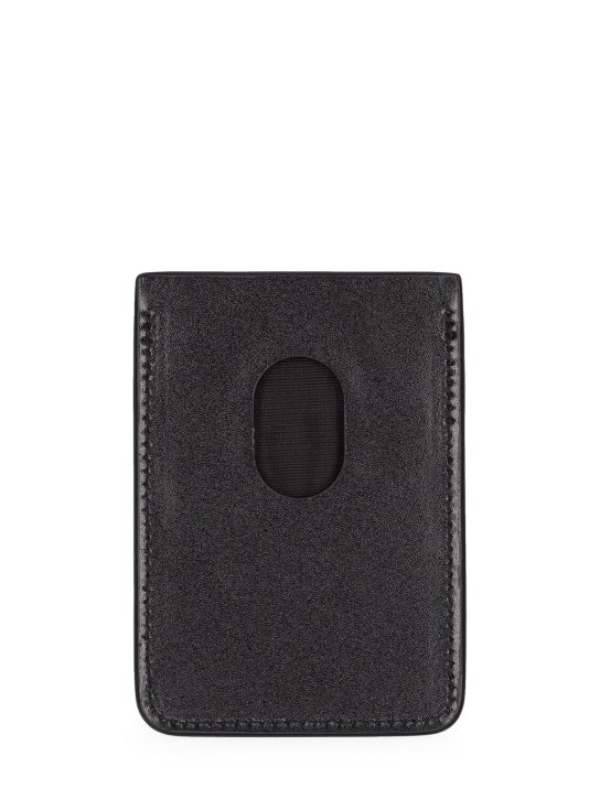 Balenciaga: Magnet leather cash & card holder - Black - men_1 | Luisa Via Roma