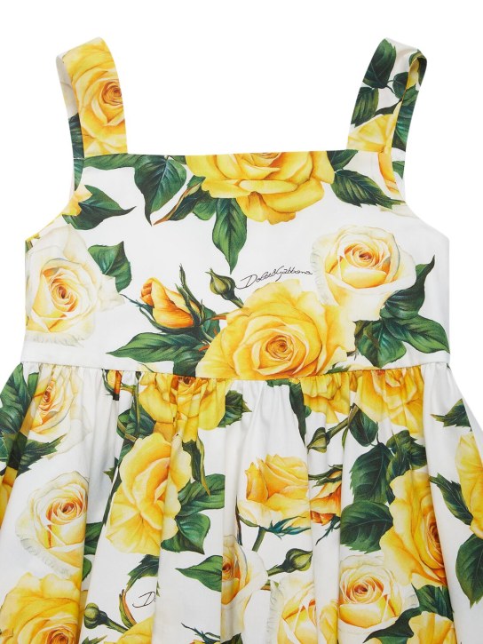Dolce&Gabbana: Flower printed cotton dress - kids-girls_1 | Luisa Via Roma