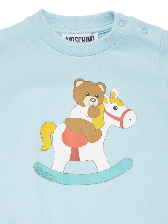 Moschino: Sweatshirt aus Baumwolle - Himmelblau - kids-boys_1 | Luisa Via Roma