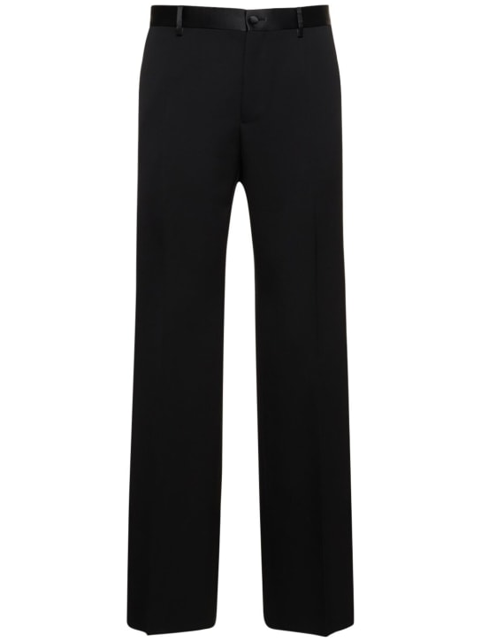 Dolce&Gabbana: Pantalones esmoquin de lana - Negro - men_0 | Luisa Via Roma