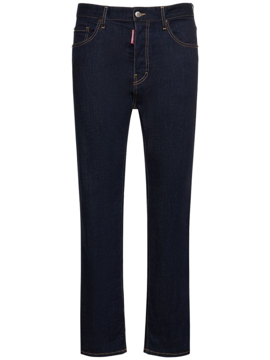 Dsquared2: 642 stretch cotton denim jeans - Blue - men_0 | Luisa Via Roma