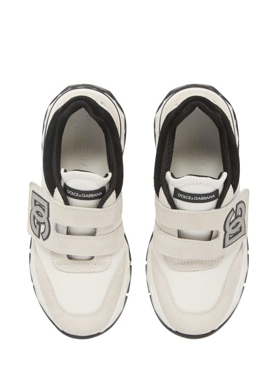 Dolce&Gabbana: Sneakers in pelle - Bianco/Nero - kids-boys_1 | Luisa Via Roma