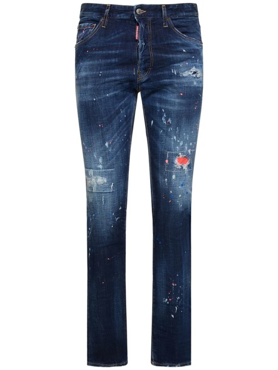 Dsquared2: Cool Guy stretch cotton denim jeans - Blue - men_0 | Luisa Via Roma