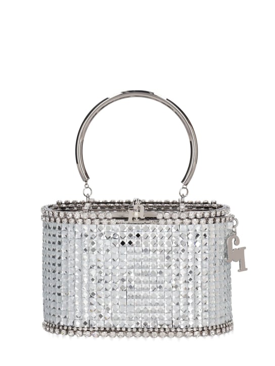 Rosantica: Mini Holli Vetro top handle bag - Clear Crystals - women_0 | Luisa Via Roma