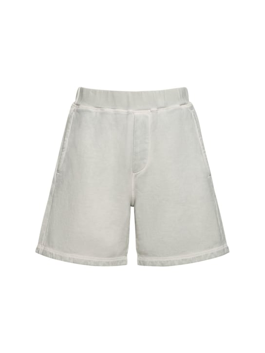 Dsquared2: Relaxed cotton sweat shorts - Mint - men_0 | Luisa Via Roma
