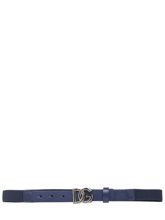 Dolce&Gabbana: Patent leather belt - Blue - kids-girls_0 | Luisa Via Roma