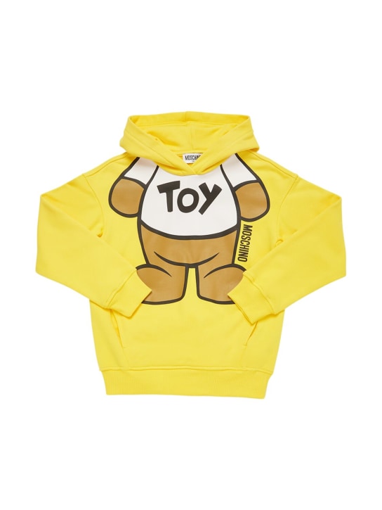 Moschino: Sweatshirt aus Baumwolle mit Kapuze - Gelb - kids-boys_0 | Luisa Via Roma