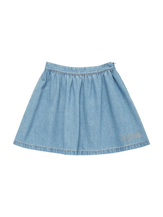 Moschino: Light denim skirt - Denim - kids-girls_0 | Luisa Via Roma