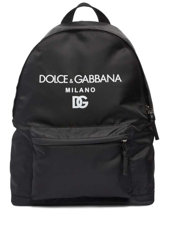Dolce&Gabbana: Rucksack aus Nylon - Schwarz - kids-boys_0 | Luisa Via Roma
