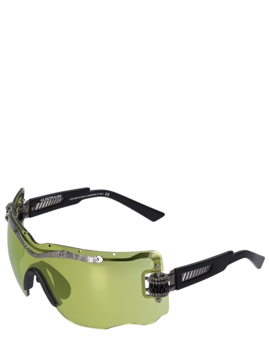 Kuboraum Berlin: E15 Mask Ruthenium sunglasses - Green/Black - men_1 | Luisa Via Roma